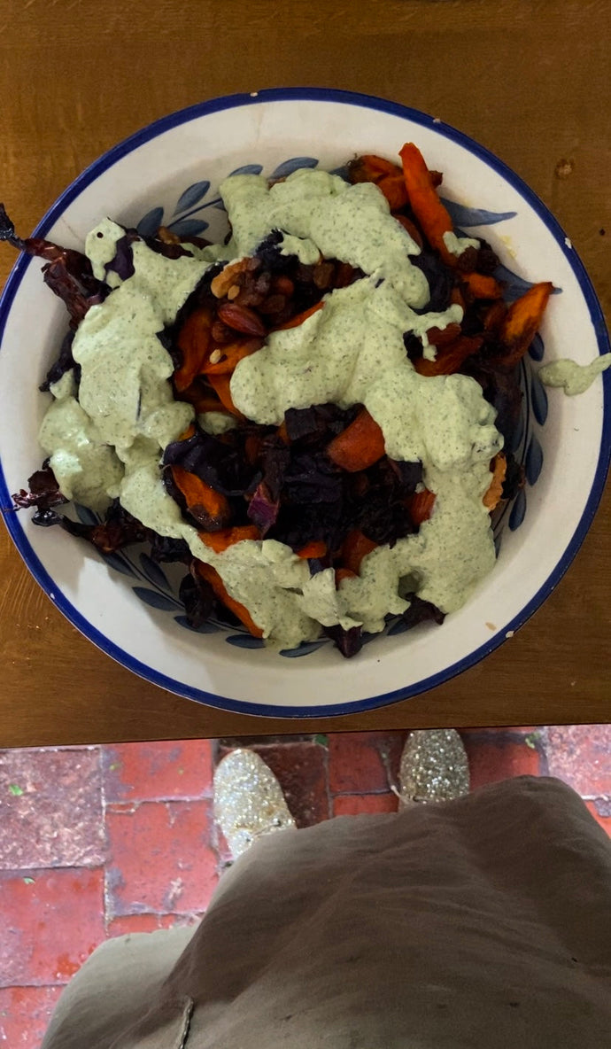 SUNDAY NIGHT DINNER - RED CABBAGE and CARROTS